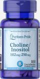 Puritan's Pride Choline Inositol 102 mg/250 mg 100 tabletten 4280