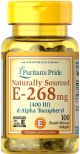Puritan's Pride Vitamin E-268 400 ie Naturally Sourced 100 softgels 540