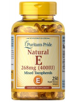 Puritan's Pride Vitamin E-400 iu Mixed Tocopherols Natural 250 Softgels 463