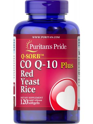 Puritan's Pride Coenzym Q10 mit roten Hefe-Reis 120 Softgels 17045