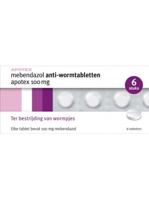 Apotex Anti Wurmmittel Mebendazol 100 mg 6 Tabletten
