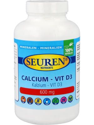 Seuren Nutrients Kalzium / Calcium 600 mg D3 200 Tabletten