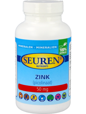 Seuren Nutrients Zink (Zinc) 50 mg 200 Tabletten