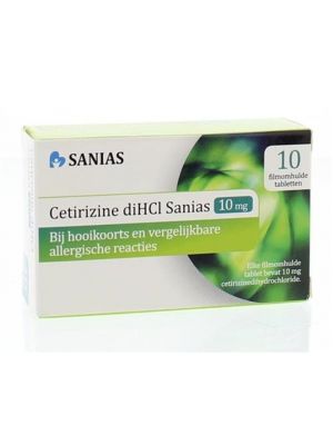 Sanias Cetirizine 10 mg 10 Tabletten gegen Heuschnupfen