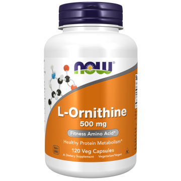 NOW L-Ornithin 500 mg 120 Kapseln