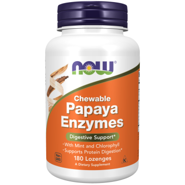 NOW Chewable Papaya Enzymes 180 Lutschtabletten