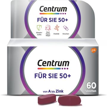Centrum Für Sie 50+, 60 St. – Hochwertiges Nahrungsergänzungsmittel speziell für Frauen ab 50 zur täglichen Komplettversorgung mit Mikronährstoffen - Verpackung kann variieren