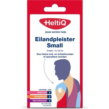 HeltiQ Inselpflaster Small 5 x 7,5 cm – 8 Stück