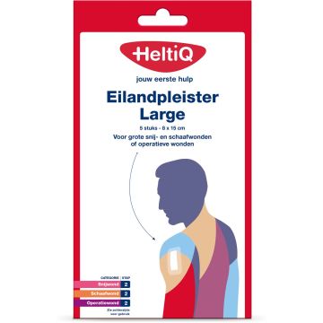 HeltiQ Inselpflaster Large 8 x 15 cm – 5 Stück