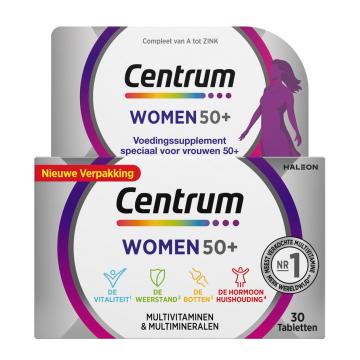 Centrum Für Sie 50+, 30 St. - Hochwertiges Nahrungsergänzungsmittel speziell für Frauen ab 50 zur täglichen Komplettversorgung mit Mikronährstoffen - Verpackung kann variieren