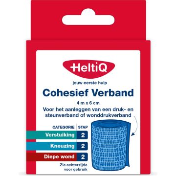 HeltiQ Kohäsive Binde 4 m x 6 cm 1 St.