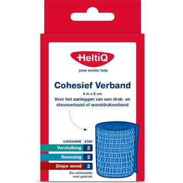 HeltiQ Kohäsive Binde 4 m x 8 cm 1 St.