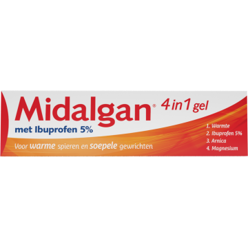 Midalgan 4 in 1 Gel mit Ibupofen 5% 100 Gramm