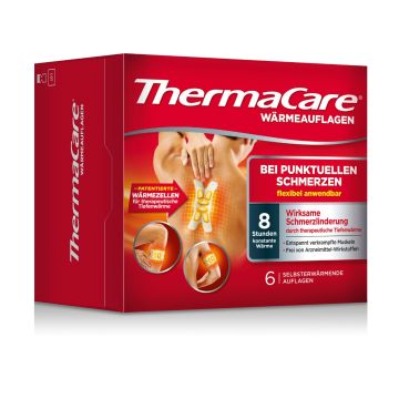 ThermaCare bei punktuellen Schmerzen, 6 Stück, kleines ThermaCare Wärmepflaster zur flexiblen Anwendung, Originalware von Angelini Pharma Deutschland