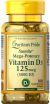 Puritan's Pride Vitamine D3 125 mcg 5000 IU 100 Softgels 19377