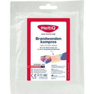 HeltiQ Brandwundenkompress 10 x 10 cm 1 Stück