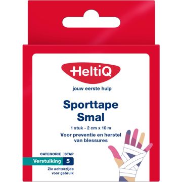 HeltiQ Sporttape Schmal 10 m x 2 cm 1 St. HeltiQ Sporttape Schmal 10 m x 2 cm 1 St.