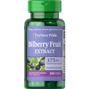 Puritan's Pride Bilberry 375 mg 100 Kapseln 3451
