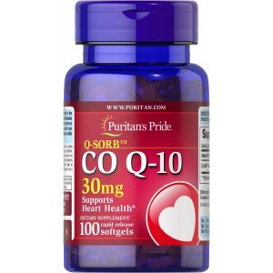 Puritan's Pride Coenzyme Q 10 30 mg 100 Softgels 7271