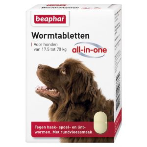 Beaphar Wurm-Tabletten All-in-One 17,5 - 70 kg 2 Tabletten