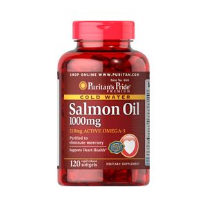 Puritan's Pride Omega 3 Salmon Oil 1000 mg 120 Softgels 4461