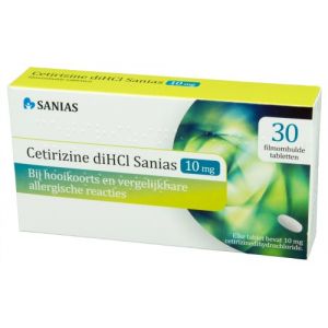 Sanias Cetirizine 10 mg 30 Tabletten gegen Heuschnupfen