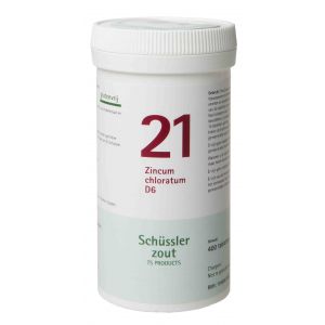 Schüssler salze Pflüger nr 21 zincum chloratum D6 400 Tablet glutenfrei