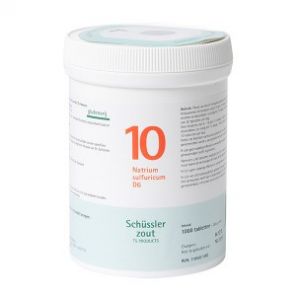 Schüssler salze Pflüger nr 10 Natrium Sulfuricum D6 1000 Tablet glutenfrei