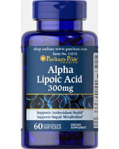 Puritan's Pride Alpha Lipoic Acid 300 mg 60 capsules 36557